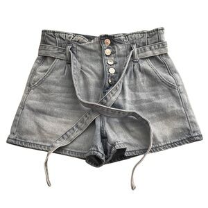 American Eagle Outfitters Gray High-Waisted Shorts
